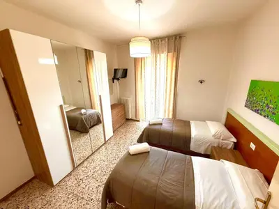 Letto o letti in una camera di Hotel San Donnino