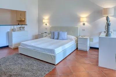 Letto o letti in una camera di Villa dell'Erta - Levanto
