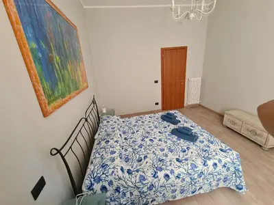 Letto o letti in una camera di Una Finestra su Rapallo by PortofinoVacanze