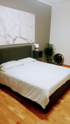 Letto o letti in una camera di Casa Caterina
