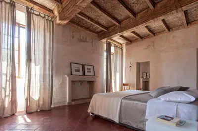 Letto o letti in una camera di Corte Mainolda
