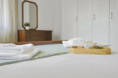 Letto o letti in una camera di Casa Fanni
