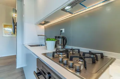 Set per la preparazione di tè e caffè presso CASA BRIGITTE Comfort, Vista e Parcheggio