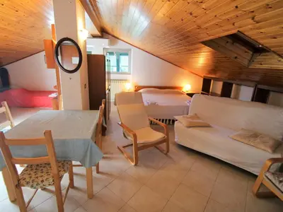 Area soggiorno di Apartment Brunetta by Interhome