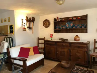 Area soggiorno di CASA GAIA - Limoncello - parcheggio privato incluso