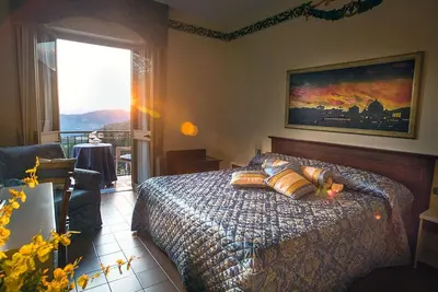 Letto o letti in una camera di Albergo Ristorante Belvedere