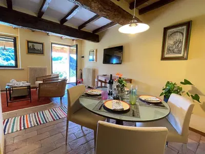 Area soggiorno di Val di Codena - Holiday Home