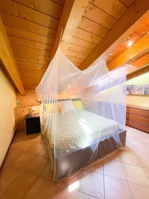 Letto o letti in una camera di Appartamento vista colline