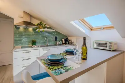 Cucina o angolo cottura di Mansarda al mare