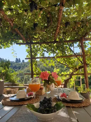 Giardino di Maison de village avec piscine au-dessus des Cinque Terre