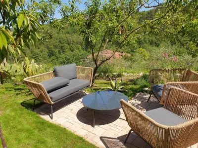 Giardino di Maison de village avec piscine au-dessus des Cinque Terre