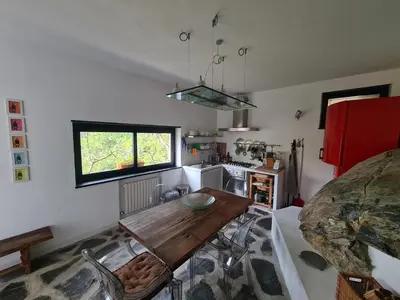 Cucina o angolo cottura di Castrusso il Frantoio di Rapallo by PortofinoVacanze