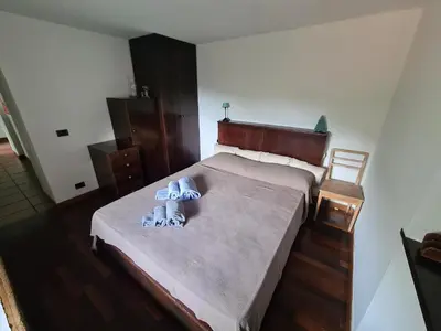 Letto o letti in una camera di Castrusso il Frantoio di Rapallo by PortofinoVacanze