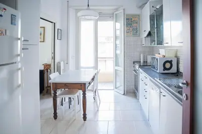 Cucina o angolo cottura di 076 - Casa La Libreria, Centro città di Chiavari, 500 metri da mare e spiagge - 2 CAMERE DA LETTO