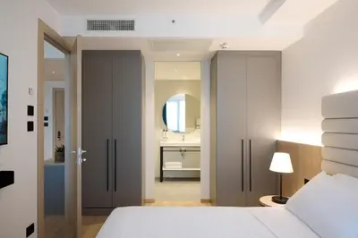 Letto o letti in una camera di RMH Modena Raffaello