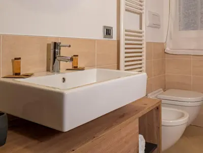 Bagno di Maison Blanche: appartamento elegante con parcheggio privato