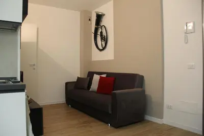 Area soggiorno di The Blue Nest - Red Apartment near 5 Terre