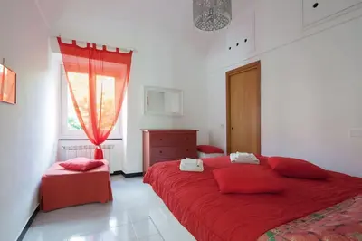 Letto o letti in una camera di Beatrice Nel centro di Levanto