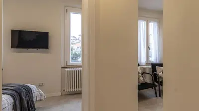 TV o dispositivi per l'intrattenimento presso Suite Pomposa 28 - Affitti Brevi Italia