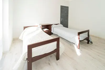 Letto o letti in una camera di 097 - Casa Stella a Riva Trigoso, 300 metri da mare e spiaggia, POSTO AUTO PRIVATO GRATIS