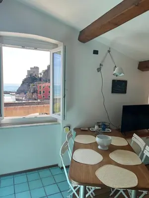TV o dispositivi per l'intrattenimento presso Elegant apartment with sea view