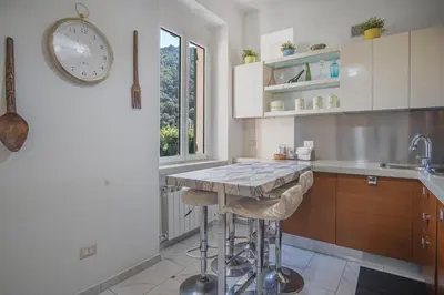 Cucina o angolo cottura di Cà du Gian, ad un passo dal mare