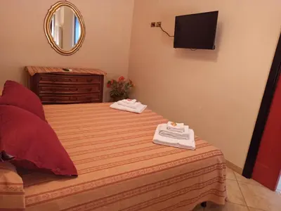 TV o dispositivi per l'intrattenimento presso Appartamento Via Rezzano vista mare
