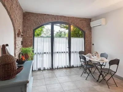 Area soggiorno di Apartment near Cremona in Historic Convent