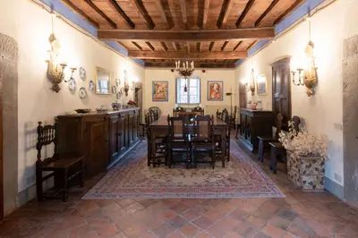 Ristorante o altro punto ristoro di GuestHost - Sillicagnana Castle Villa with Swimming Pool!